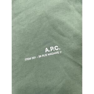 A.P.C. Men's Hoodie in Green, Size Large